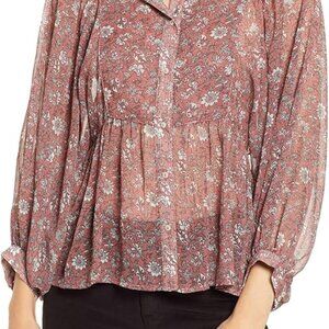 Lucky Brand floral blouse